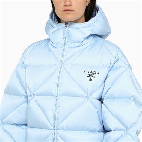 prada light blue coat|Prada jacket.